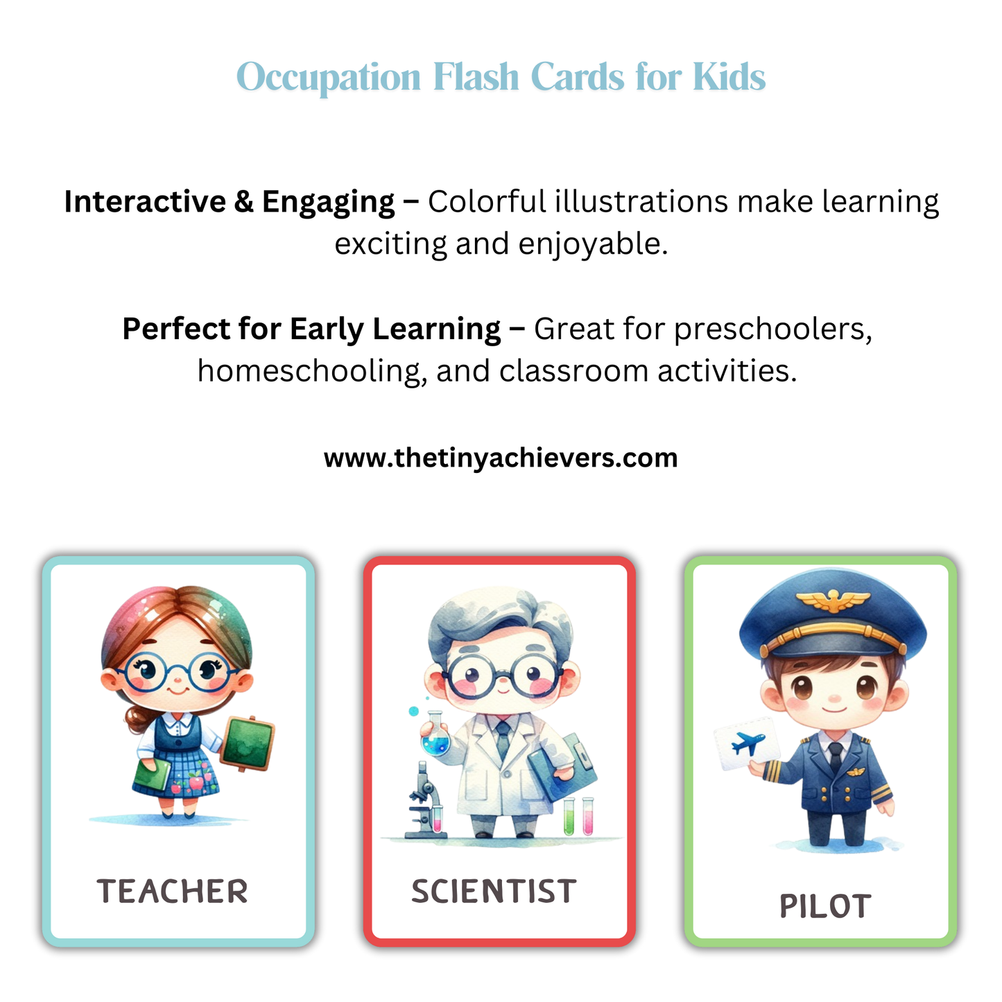 Occupation Flash Cards for Kids | Fun & Educational Career Learning