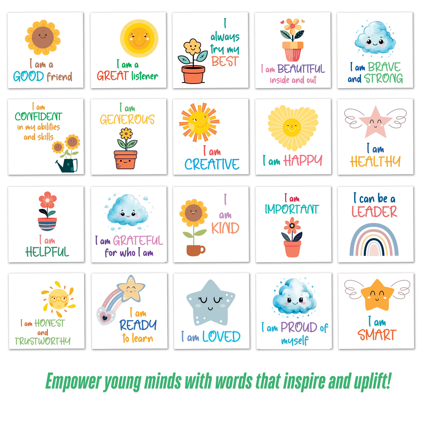 Magic Words for Little Minds: Positive Affirmation Flash Cards for Kids